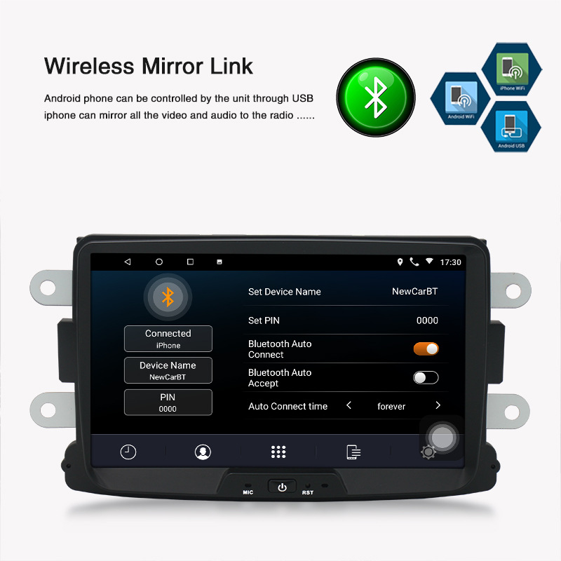8" Screen 2din Android Car Multimedia Player for Dacia Logan Dokker Duster Sandero Lodgy Renault Dacia/Lada Xray2 Carplay