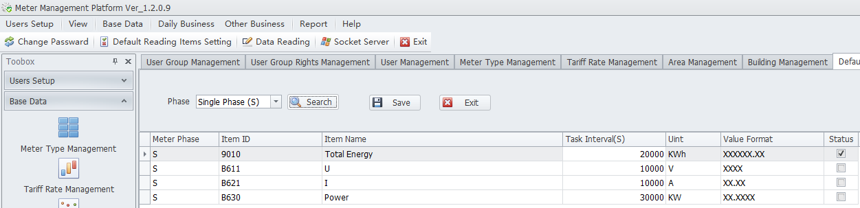 Remote automatic meter reading system (AMR)
