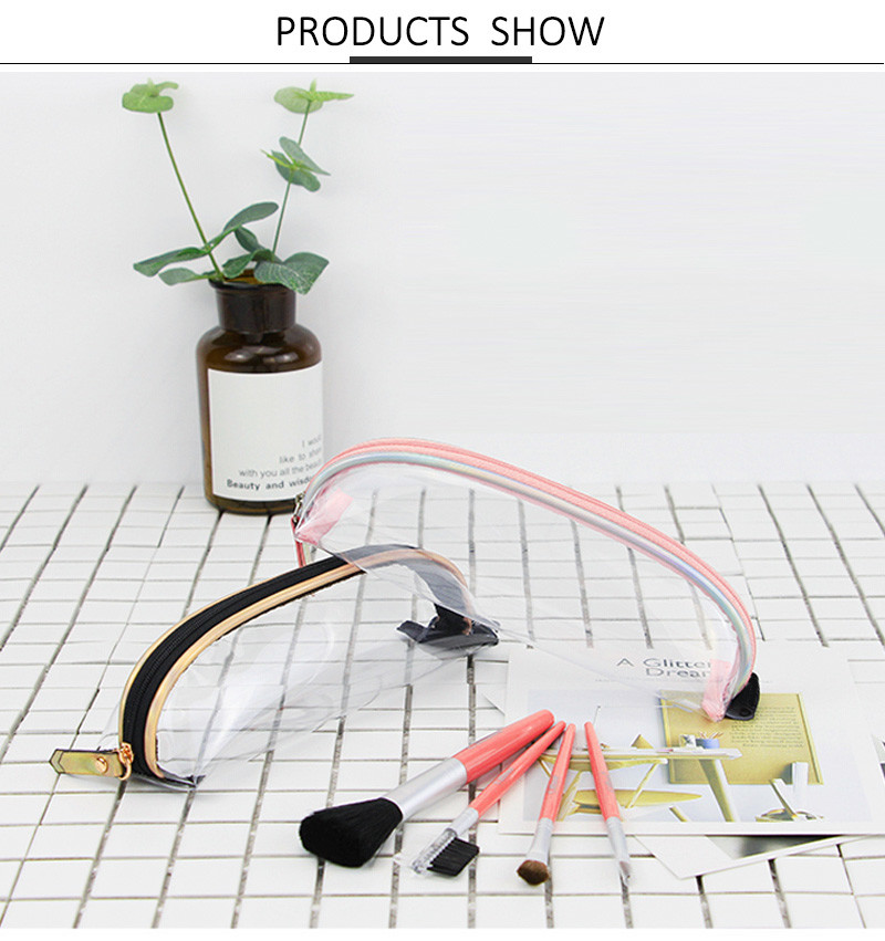 Waterproof Transparent Large Brush PVC Makeup Bag