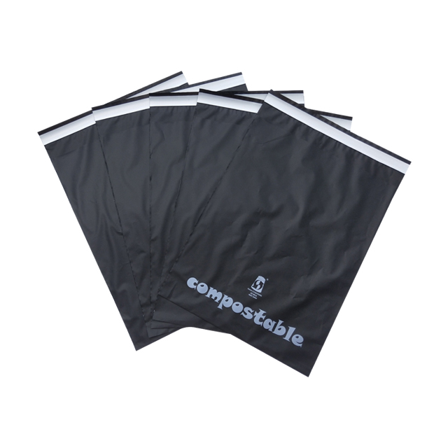 custom cornstarch eco friendly compostable biodegradable non plastic poly mailers mailing bags with logo