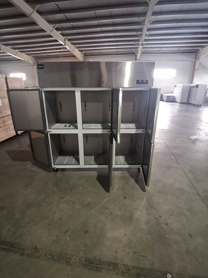 Stainless steel six door meat ice cream fresh-keeping freezer 3