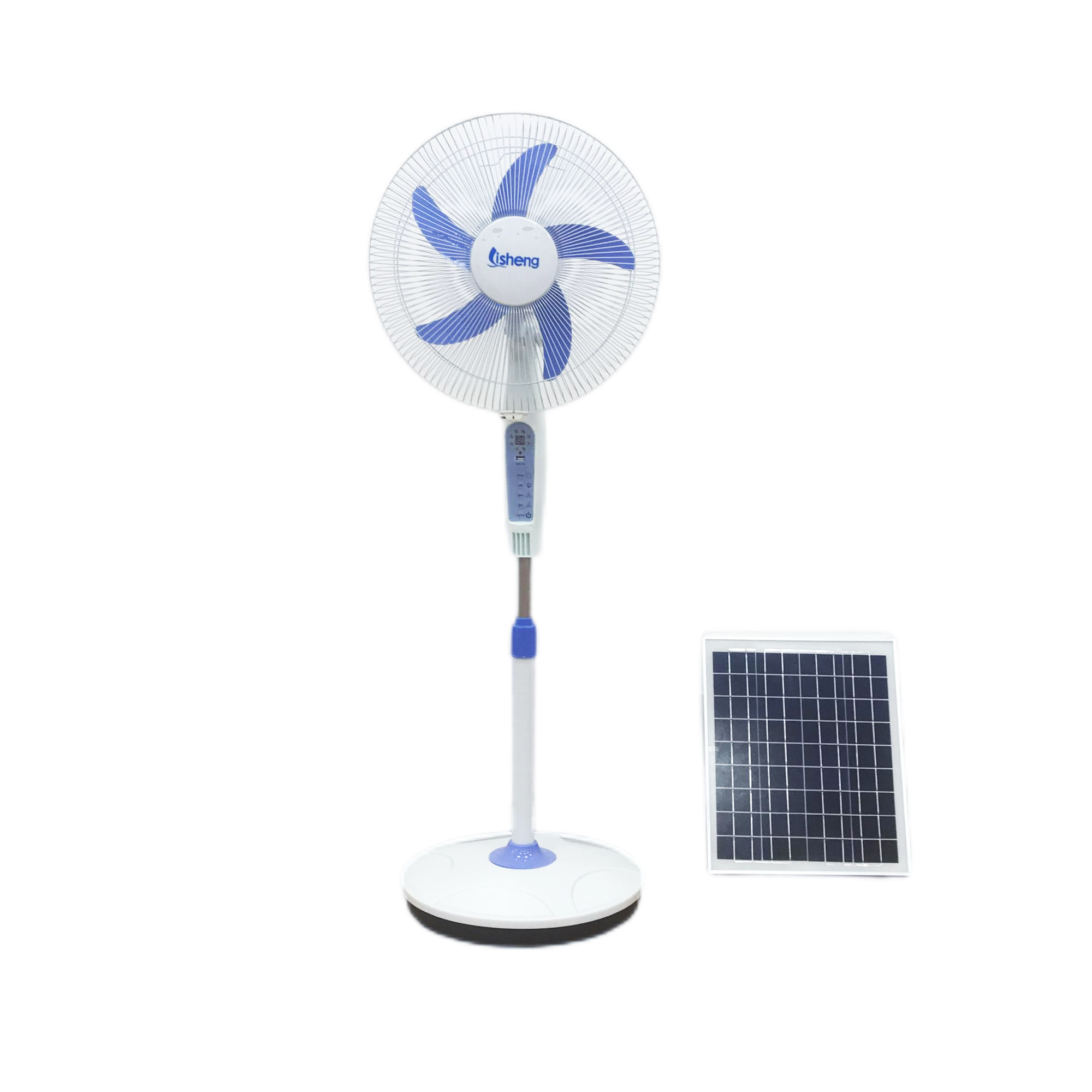 Rechargeable 16 Inch DC Powered Fans 12V Floor Standing With Usb And Led Lights