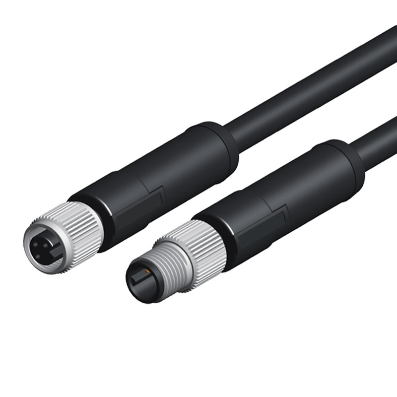 M5 Male Straight Molding Circular Waterproof Connector For Sensor