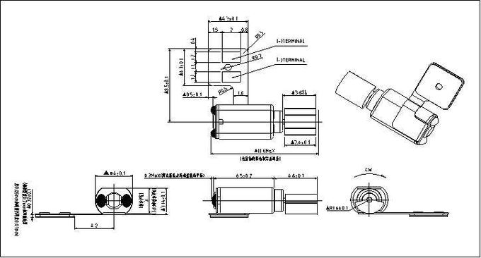 11.6 * 4 * 3.14mm Phone Vibration Motor , Tiny Vibration Motor High Speed