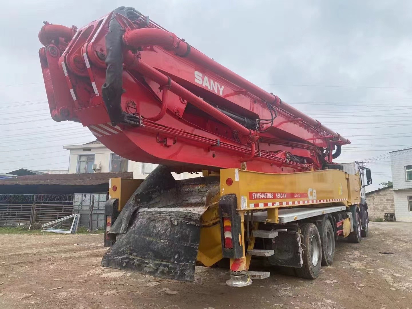 2020 Model Used Concrete Pump Truck 56 Meters Benz Chassis Sany 1400 Working Hours