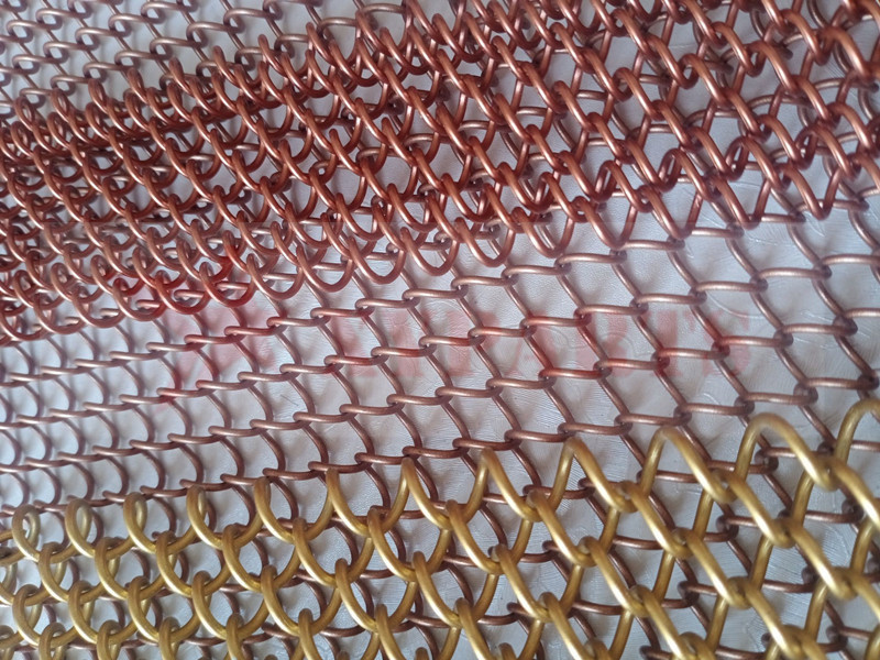 1.2 MM Aluminum Alloy Metal Mesh Curtain Metal Coil Drapery For Concert Hall