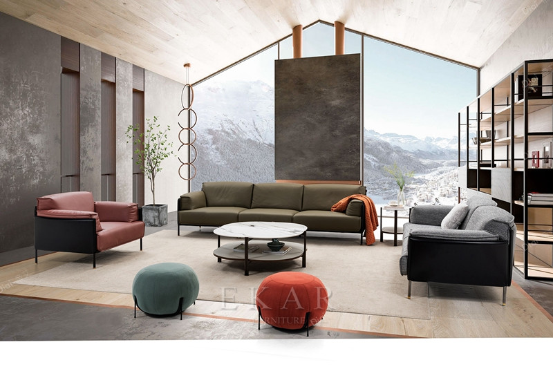 Home Furniture Sofa Modern Chesterfield Sofa with pillow living room sectional sofa
