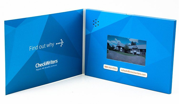 Portrait 4.3" LCD video mailer /digital video business card/electronic video brochure