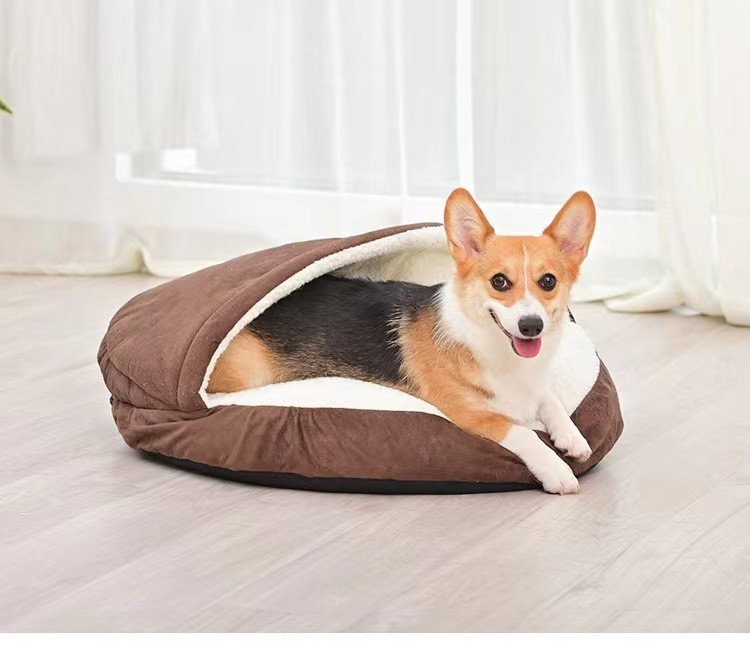 Winter Warm Enclosed Large Dog Bed Mat Removable And Washable Cat Sleeping Nest