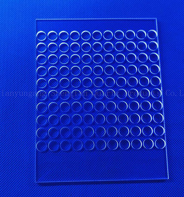 Transparent Quartz Glass Plate With Hole Semiconductor Laser Drilling 100mm
