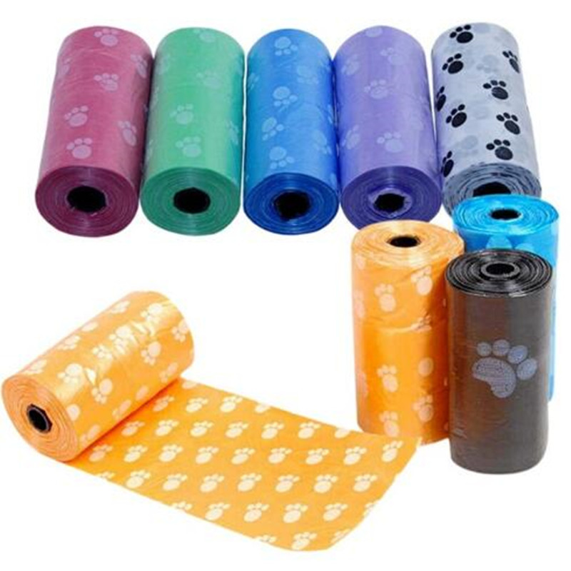 Biodegradable Pet Waste Bags With Dispenser , PLA Compostable Dog Poop Bags