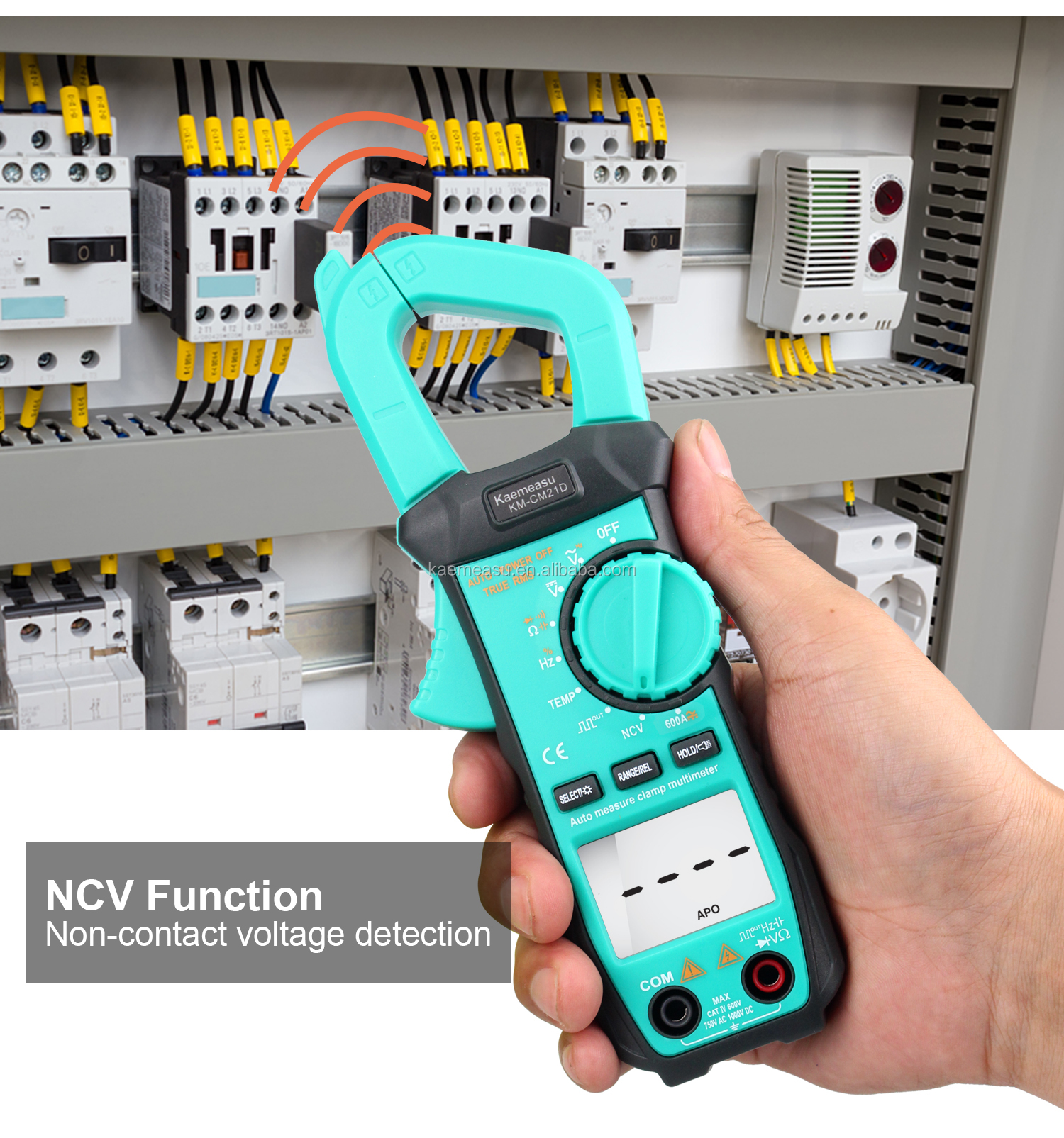 21D DC AC Digital Clamp Meter 3 5/6 Digit Automatic Diode Test Ture RMS Square Wave Output NCV Digital Clamp Meter Multimeter