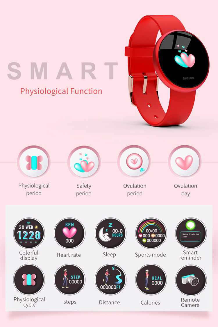 90 Hours Working Time Bluetooth IOT Devices W21 Female Smartwatch