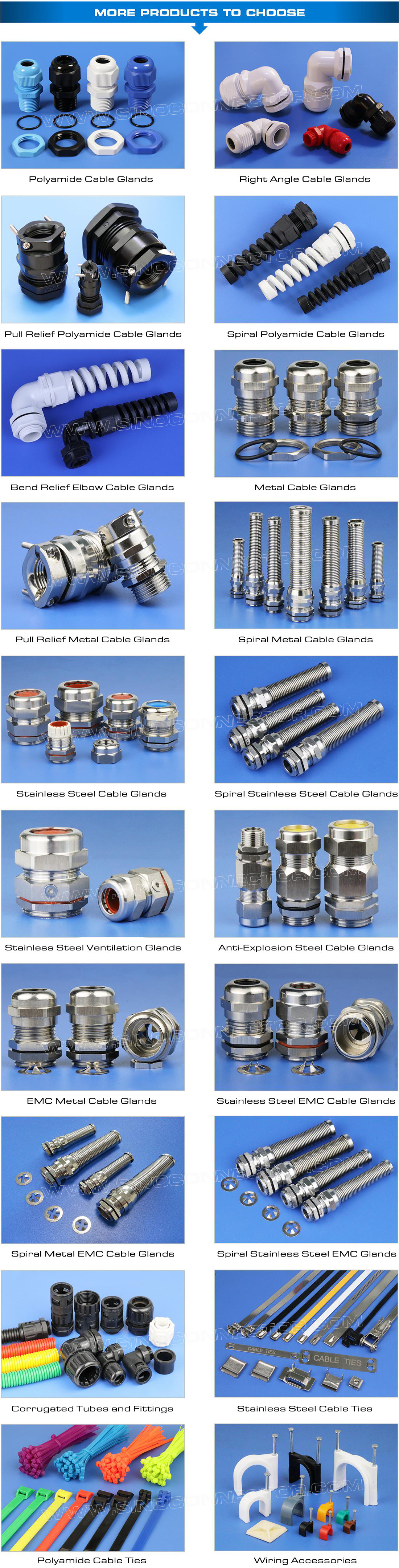 40mm Stainless Steel IP68 Cable Gland 304, 316, 316L M40x1.5 Thread with Silicone Seals for Cable O.D. 22-32mm