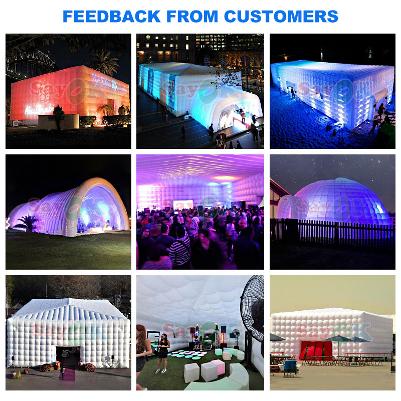 100 People Giant LED Outdoor Party Event Disco Inflatable Tent