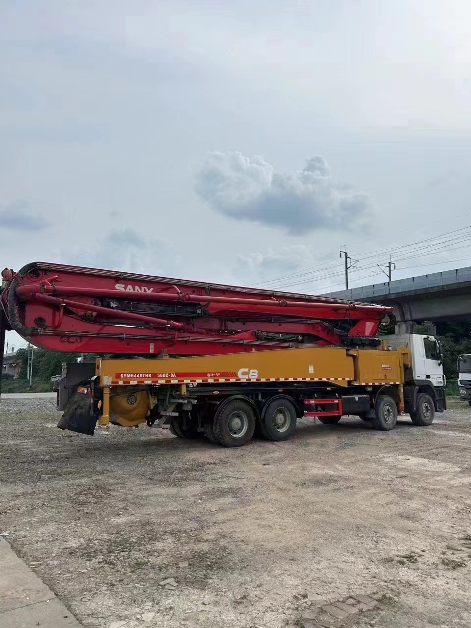 2019 Sany 56m Mercedes Chassis Diesel Pump Truck with 56m Horizontal Reach and 51m Vertical Height