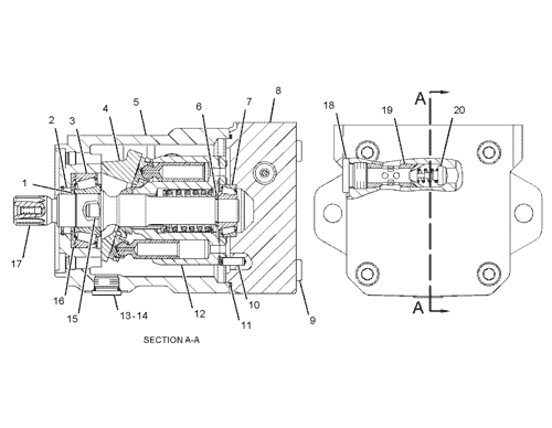2344638 MOTOR GP-PISTON Parts scheme