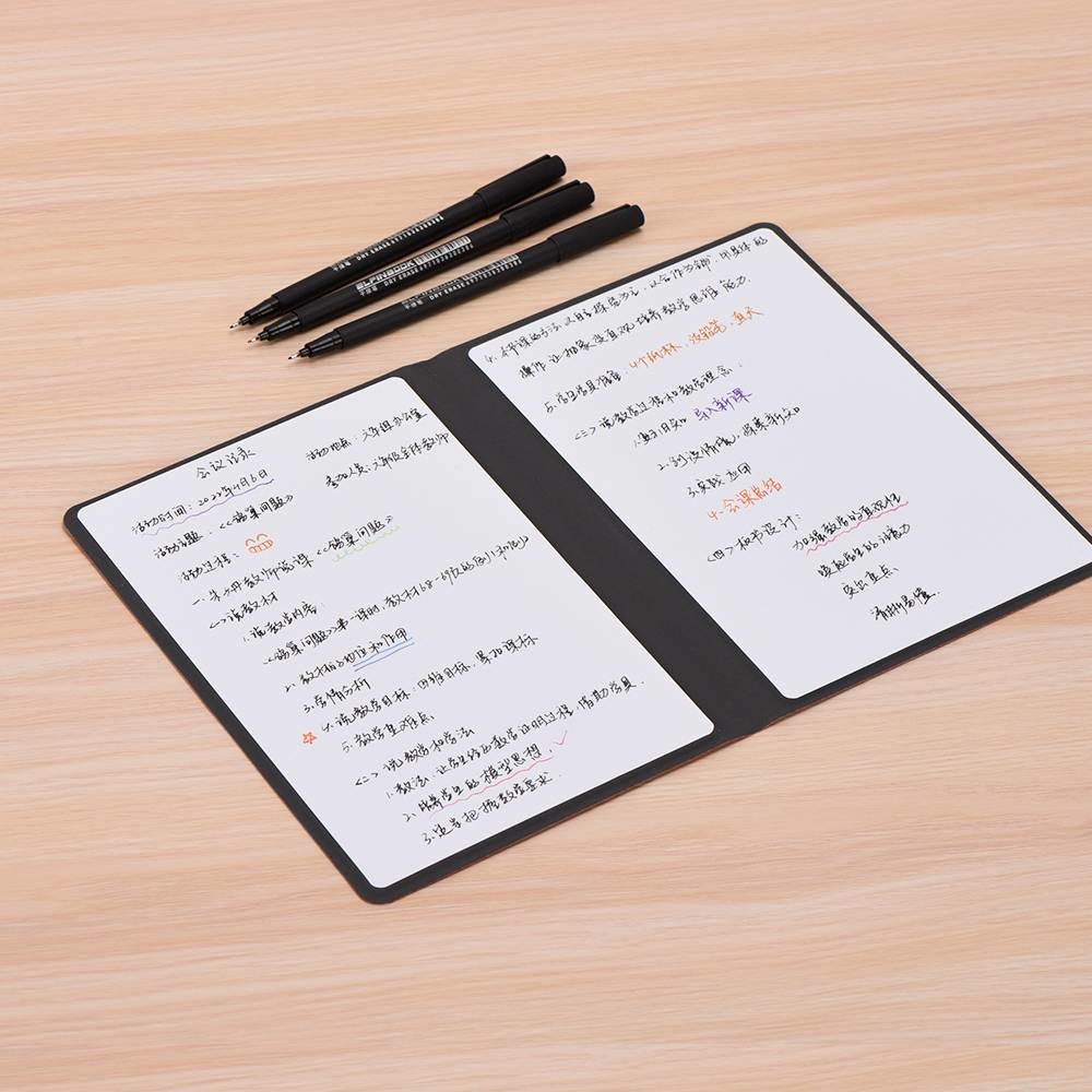 Custom Whiteboard Notebook Magnetic Dry Erase Notepad With Cover