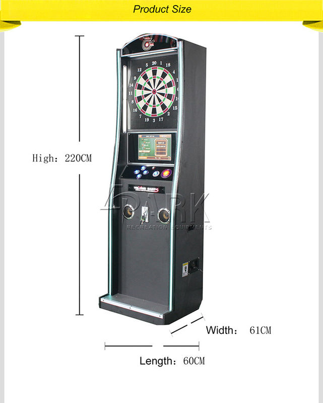 Metal Material Coin Operated Electronic Dart Machine For 4 Players