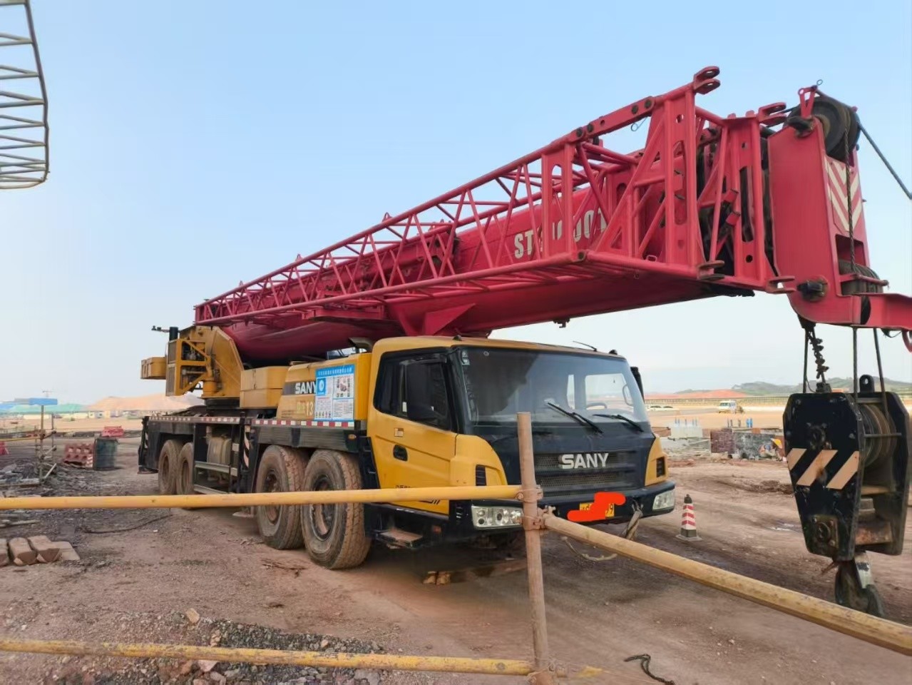 Brand Official Factory Lifting Capacity SA Ny Truck Crane 80ton Stc800E5