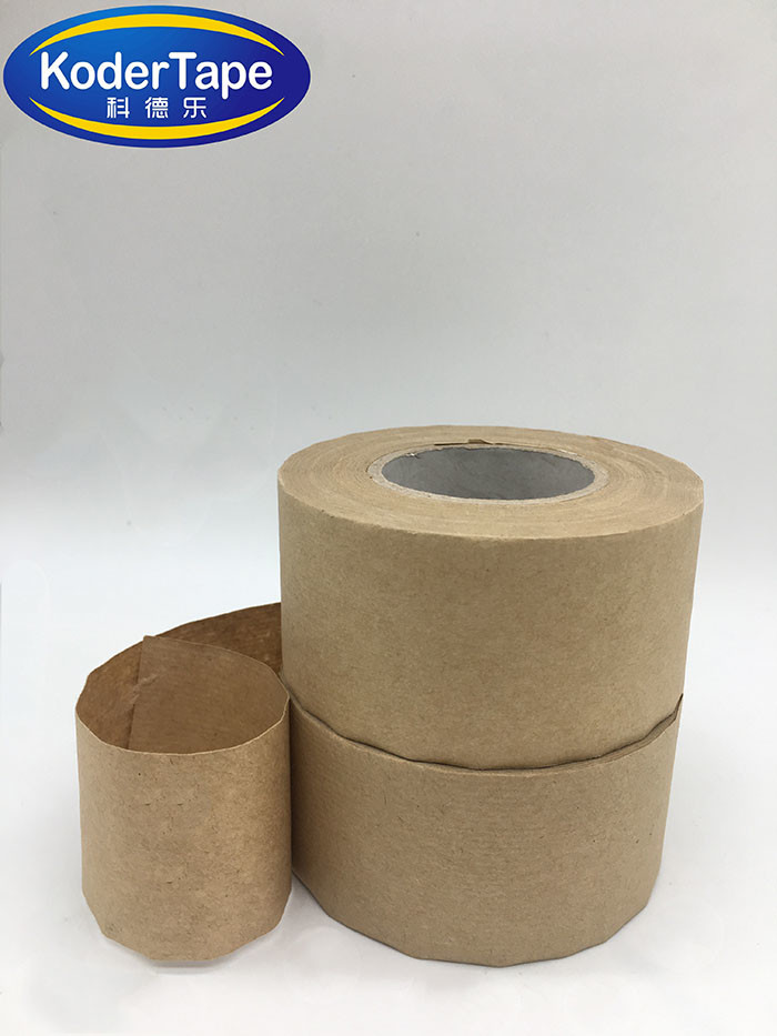 Self Adhesive Kraft Paper Tape Matt Water Active For Box Sealing Bunding