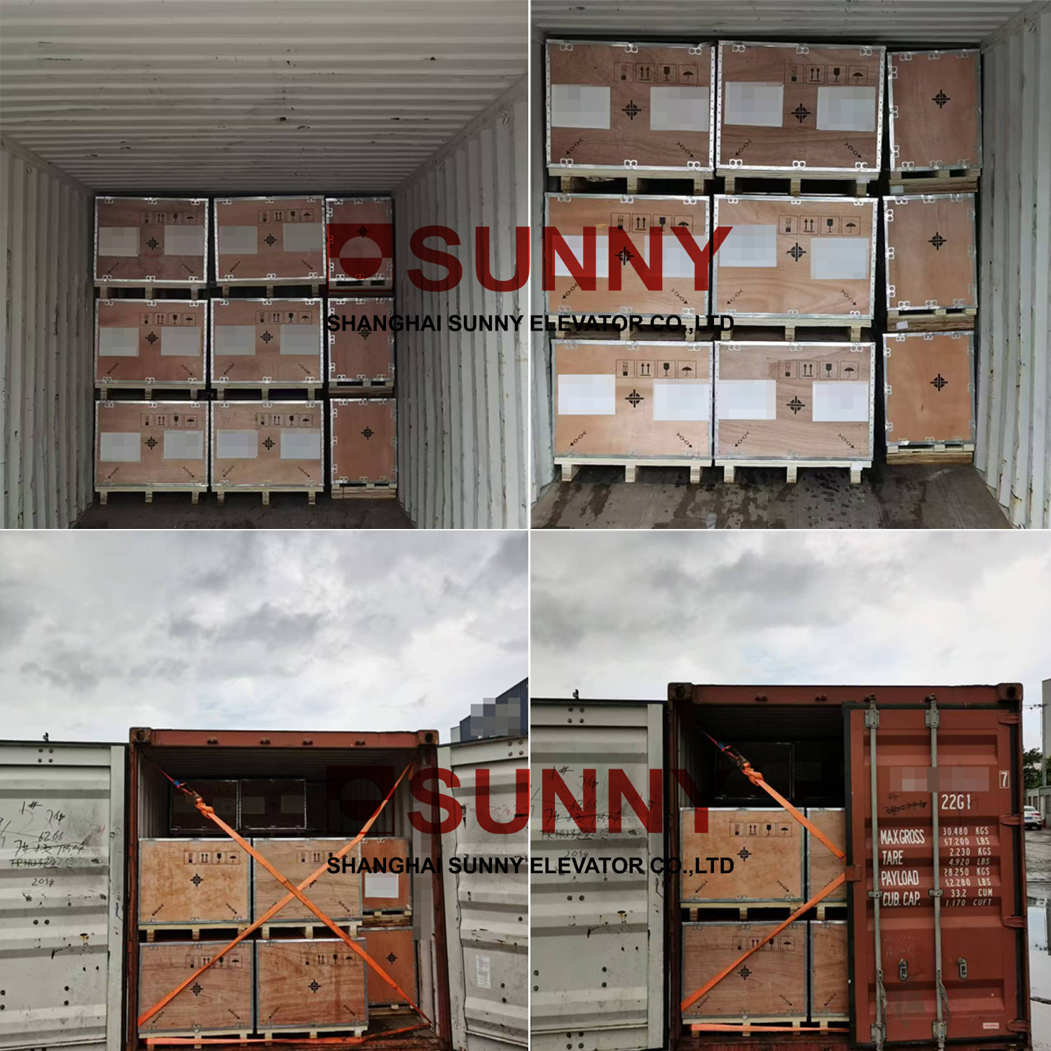 Four Panel Opening VVVF Drive 2000kg Warehouse Vertical Cargo Lift