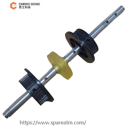497-0517268-48 Fujitsu GSR50 Rubber Wheel Axle Assembly At The Rear Of The Platform Fujitsu ATM Machine Spare Parts New Orignal