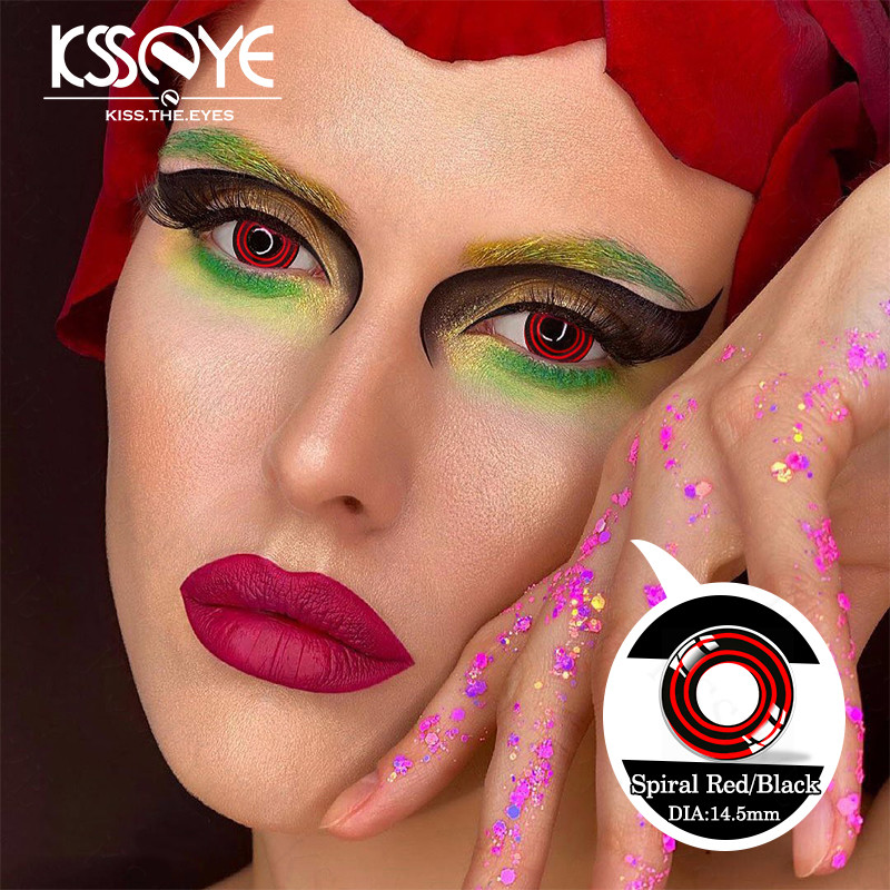 KSSEYE Halloween Cosplay Crazy Color Contact Lenses 8.6mm