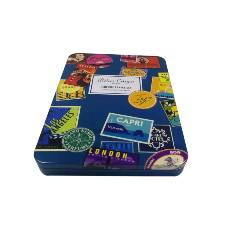 OEM ODM Vintage Watercolor Tin Palette Box Perfume Travel Set