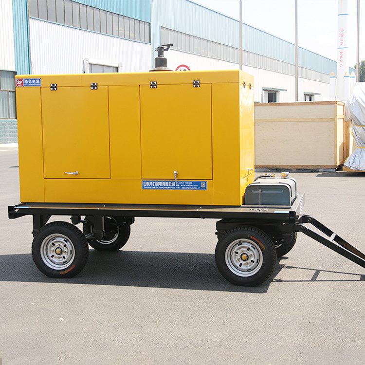 Ultra Silent Trailer Type Generator Air Cooling 40kva 50kva 100kva