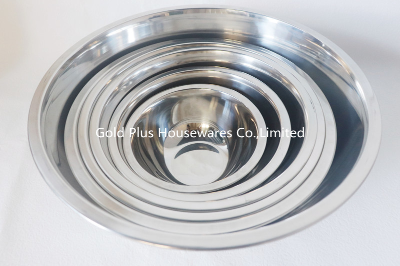 FDA Stainless Steel Basin 14cm Serving Preservation Deep Mixing Bowl Natural Color