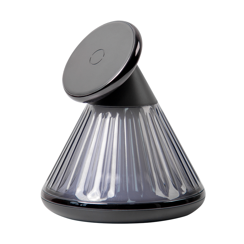 Desktop Deco 15W Night Light Magnetic Wireless Car Charger With Sleep Light Black Output 9V 2A