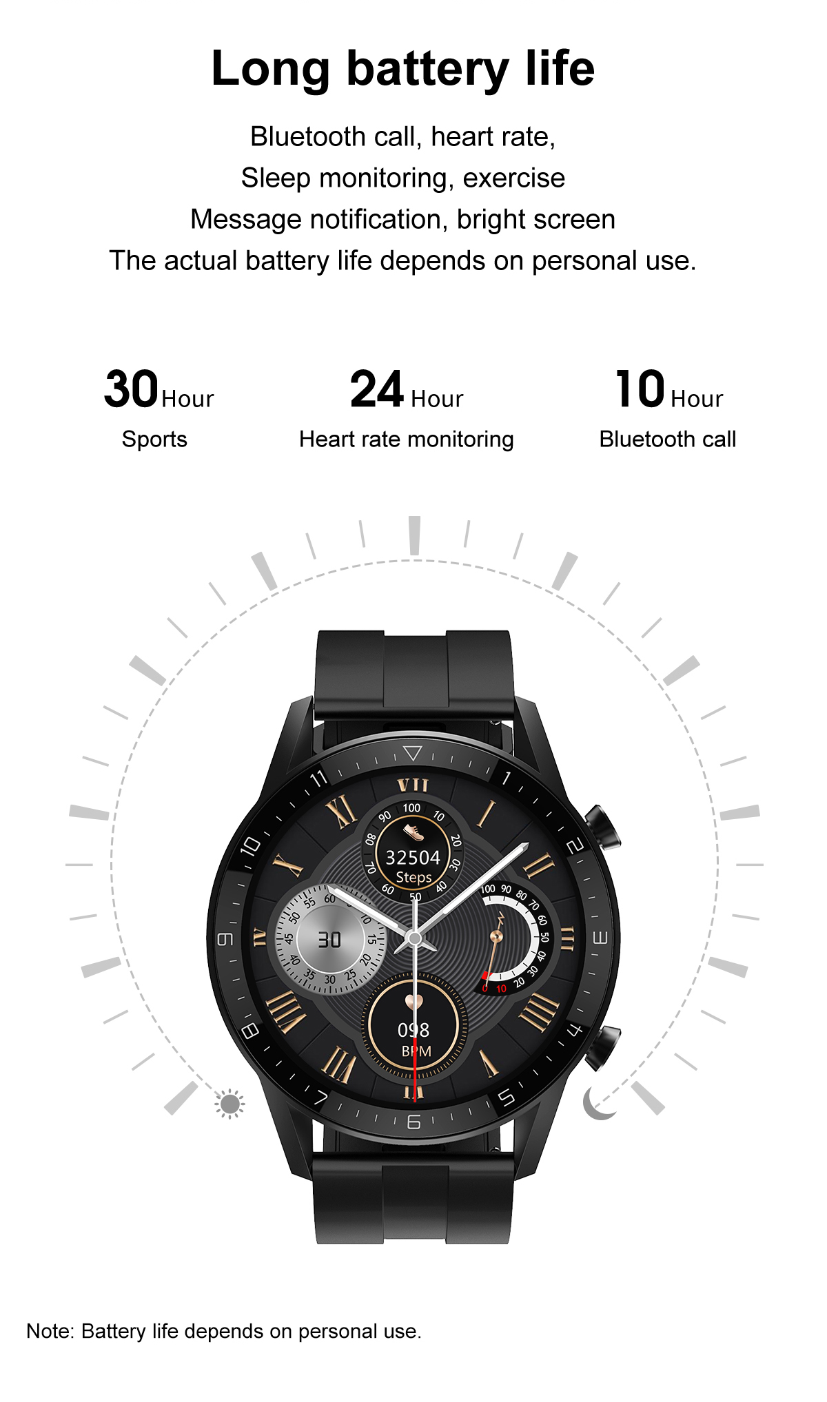 DT92 Smart Watch Women Men Call 1.3 Inch Touch Screen Retina Display Scree Round Charging Smartwatch 2020 PK L13 L16