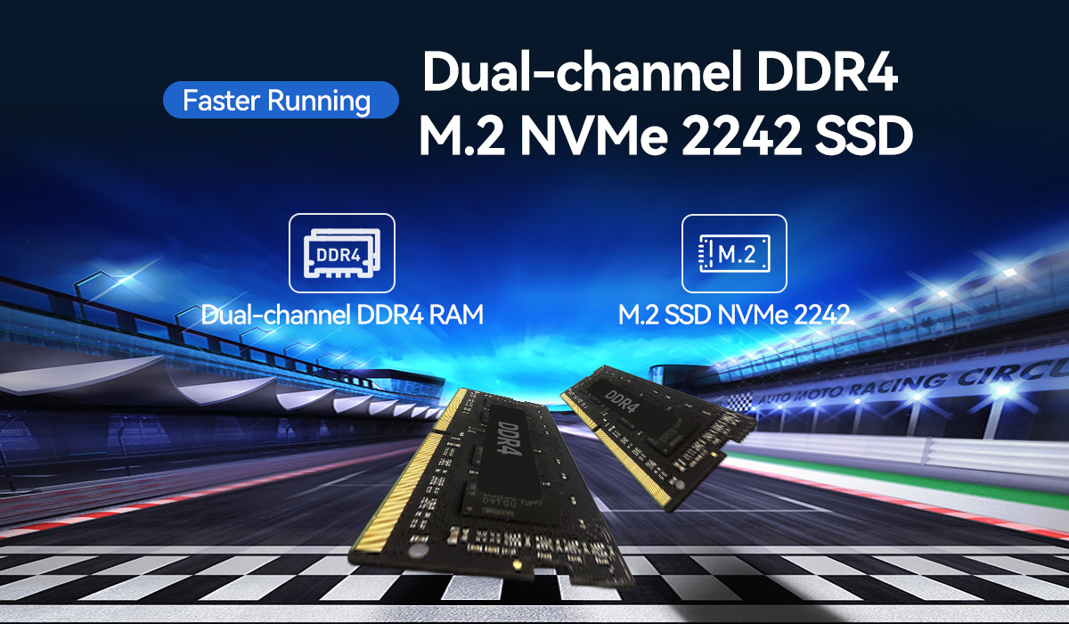 Intel Core i5 1135G7 Home Mini PC M.2 2242 SSD With Dual LAN And Fan