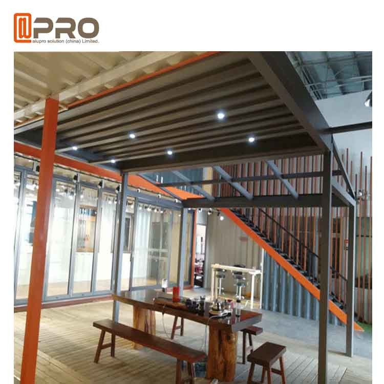Good Ventilation Aluminum Frame Pergola , Metal Garden Pergola With Led Light
