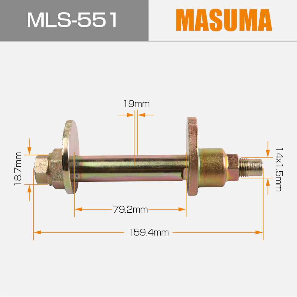 MLS-551 MASUMA Auto CAR Accessories Universal Steel Camber Adjust Bolt for LEXUS GX470