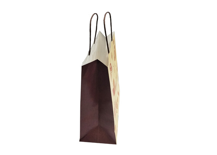 Food Grade Bakery Snack Cake Packaging white Kraft Bread Paper Bag