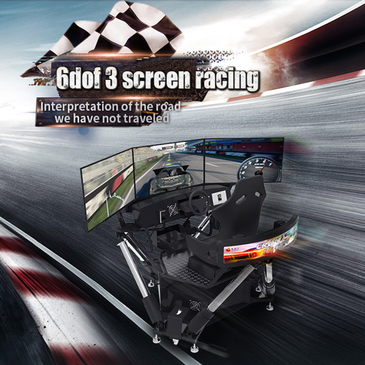Car Driving Experience 6 Dof Racing Car Electronic Driving Simulator For Amusement Park