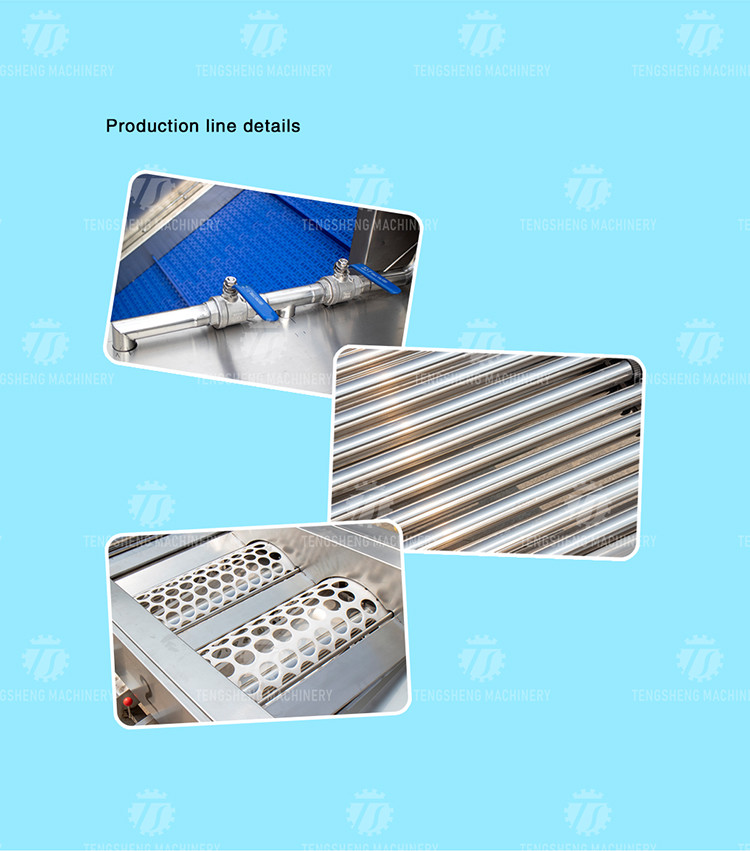 3KW 50HZ Fruit And Vegetable Processing Line Washing Sorting Machine