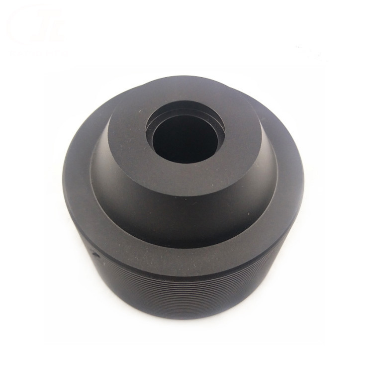 Smooth Finishing CNC Turning Thread Product With Hard Anodized Black Color