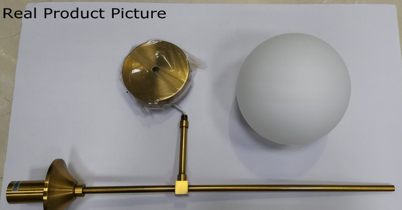 Rose Gold Color glass ball wall sconce for Corridor Living room Studio Bedroom ( WH-OR-07）