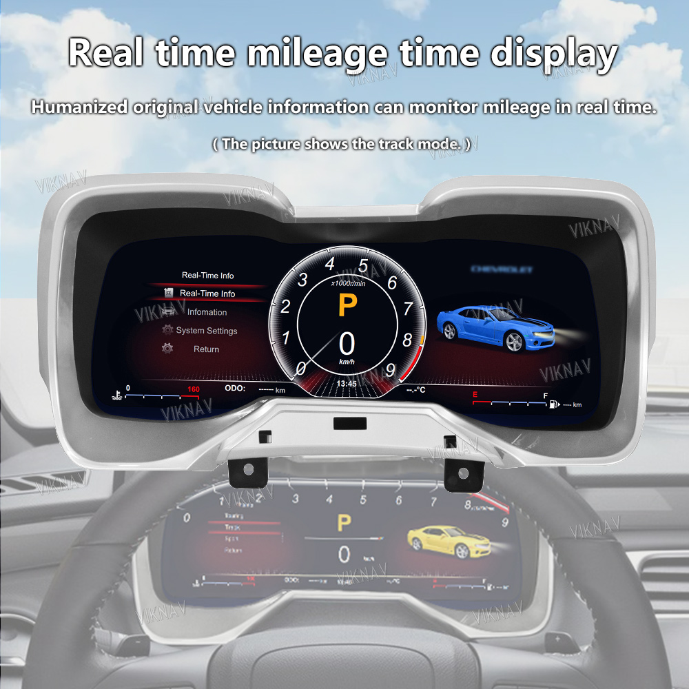 Viknav Car Digital Dashboard Panel For Chevrolet Camaro (2010-2015) 12.3 inch LCD Screen Gauge Cluster Head Unit