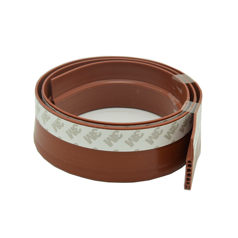 Brown Silicone Weather Stripping Self Adhesive Silicone Seal Strip For Windows