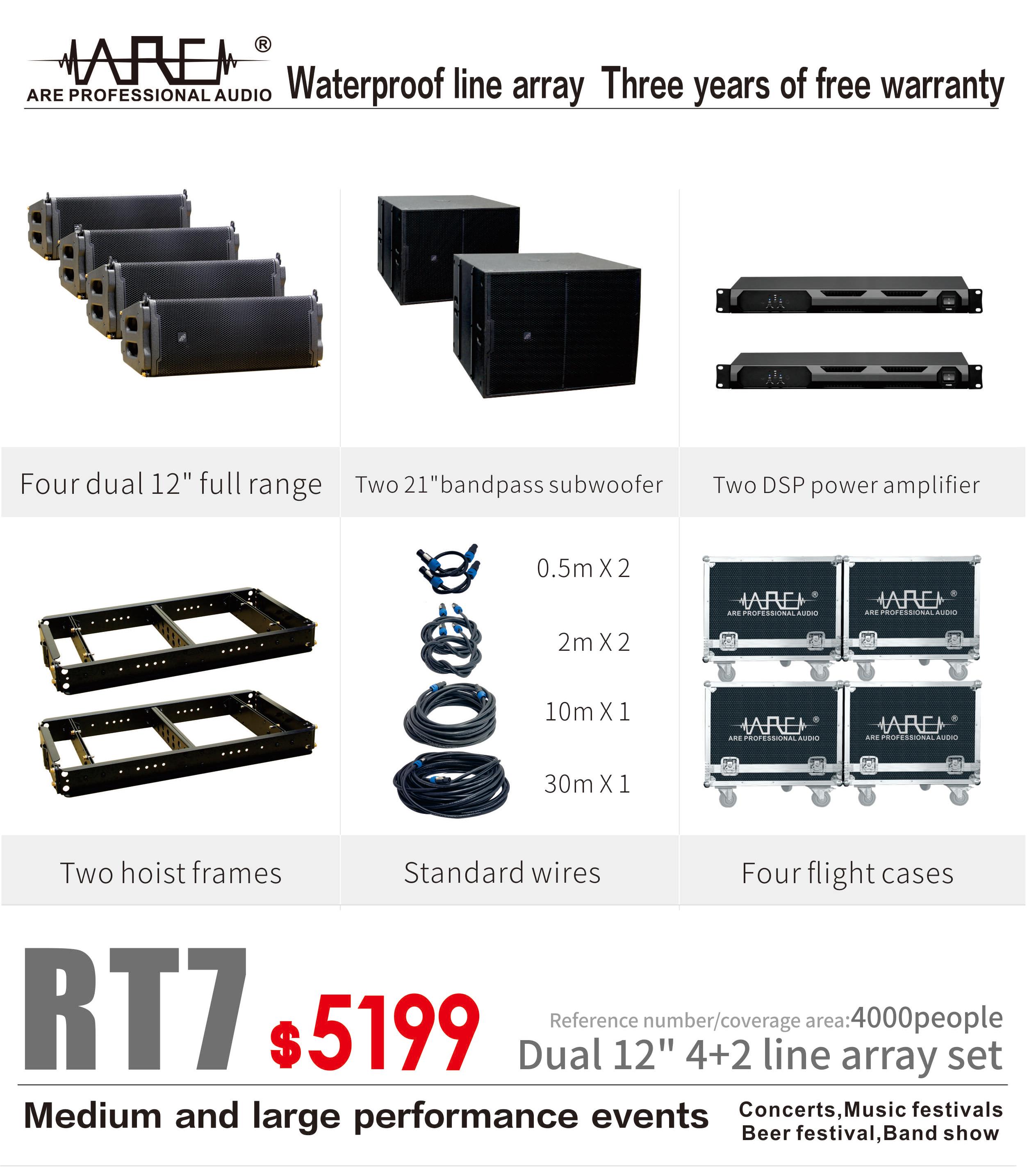 ARE AUDIO line array speaker stage speaker audio sound system dual 12 inch outdoor line array speaker