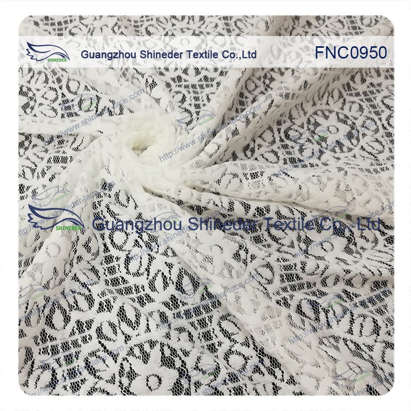 Sunflower Star soft Bush Nylon & Cotton lace fabric for lady dress