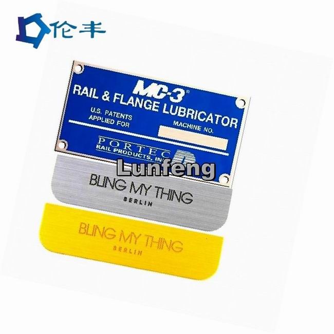 Metal Sticker Aluminum Nameplate Pantone Blank Logo Die Punching