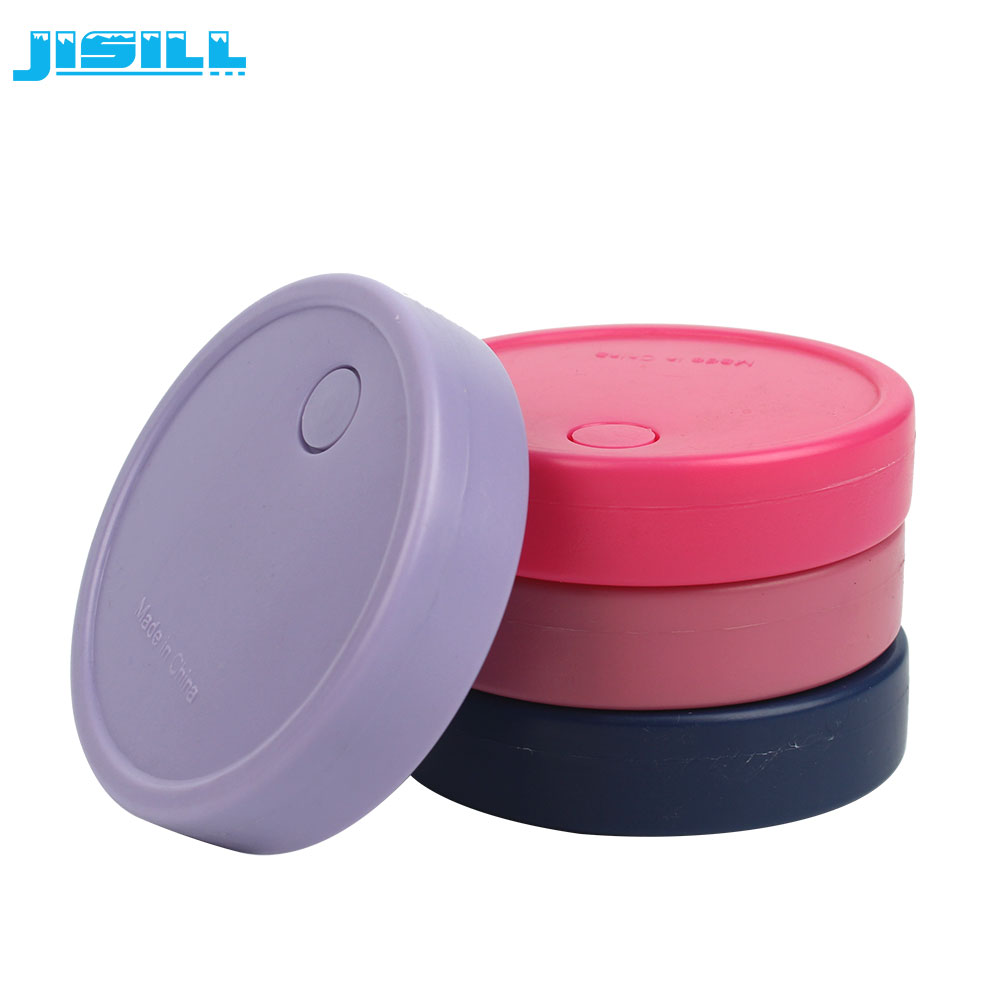 Hard HDPE Outer Material Cool Gel Ice Packs  Round Shape For Food Meat Frozen