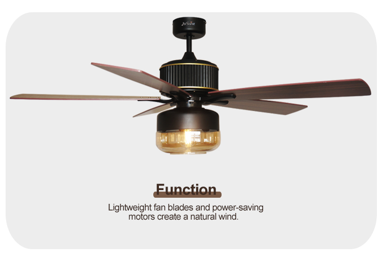 Traditional Design Style Ceiling Fan with Light and Remote Control/Wall Control/WIFI/APP