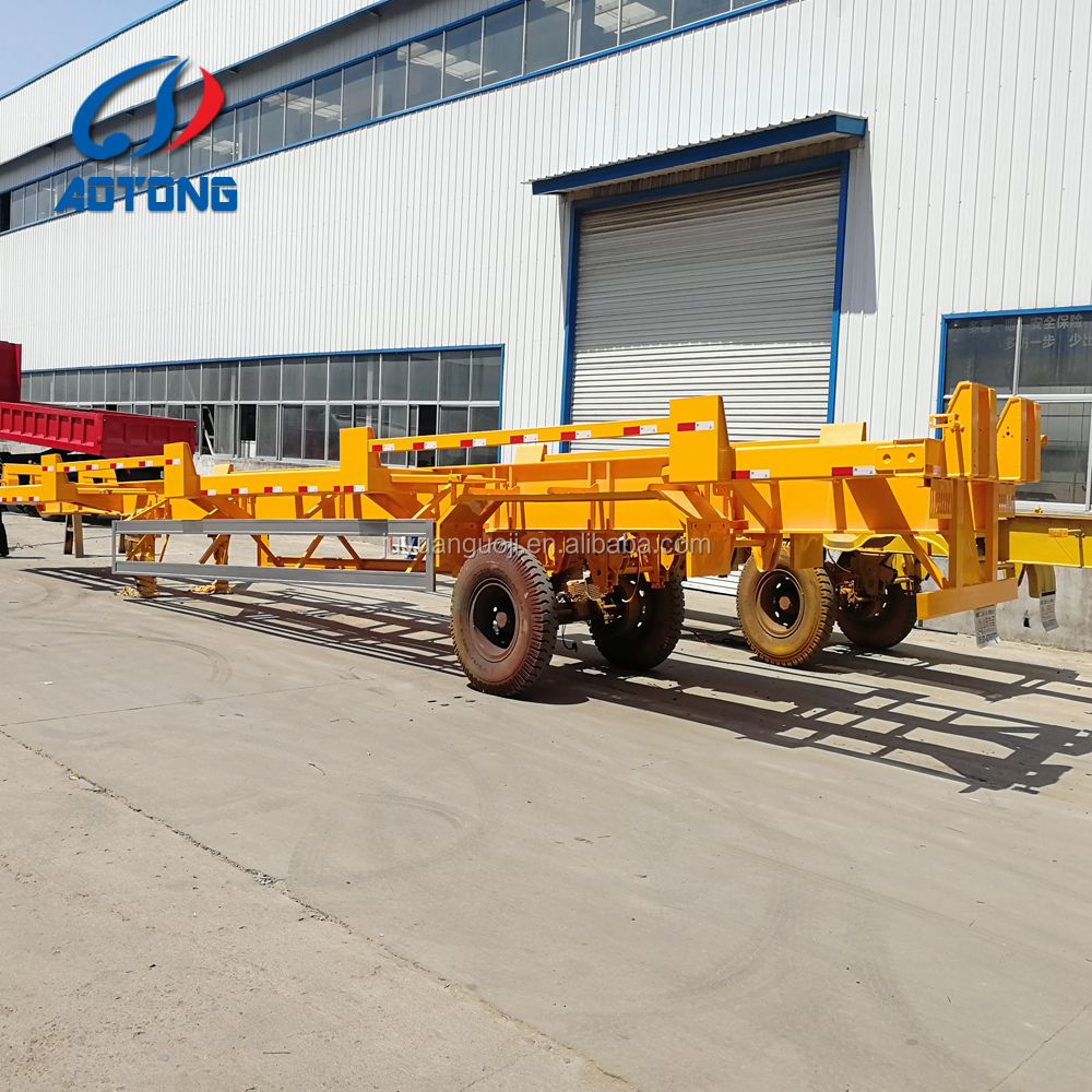 Steel 3 Axles 40ft 20ft 40ft Shipping Container Flat Semi Trailers for Country Markets