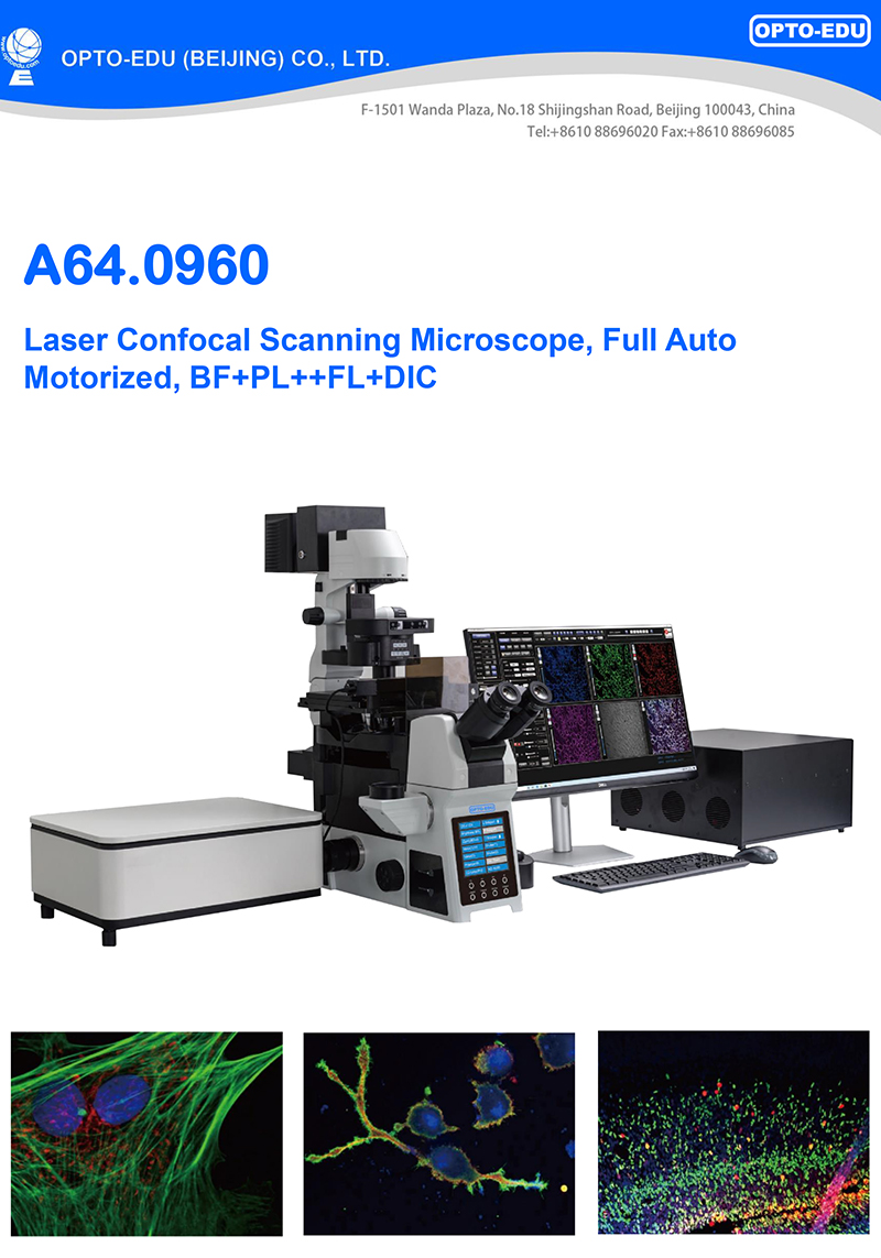 Opto Edu A64.0960 Laser Confocal Scanning Microscope Full Auto Motorized